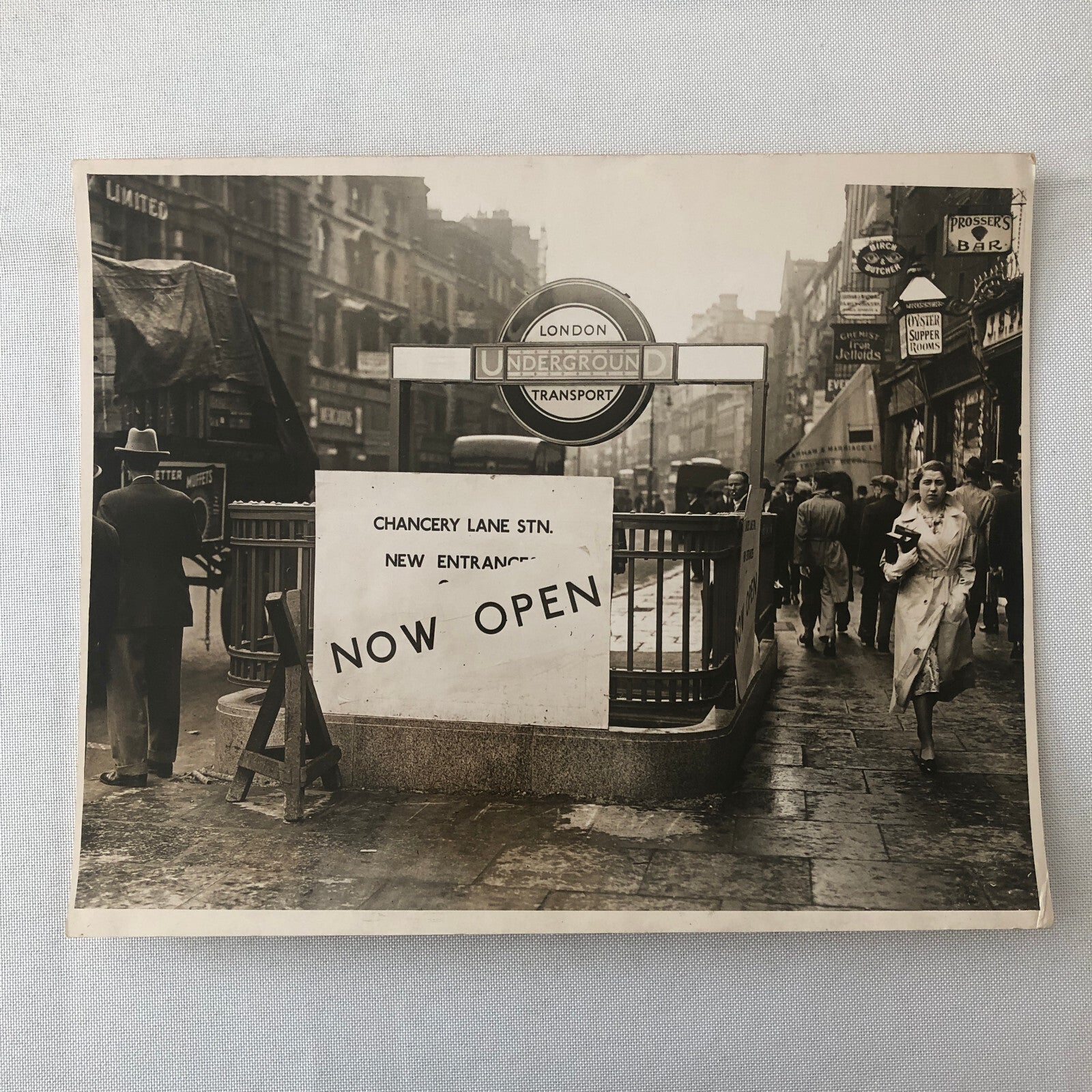 Vintage Press Photo Photograph London Chancery Lane Tube Station Entrance 1934