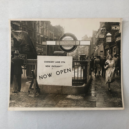 Vintage Press Photo Photograph London Chancery Lane Tube Station Entrance 1934