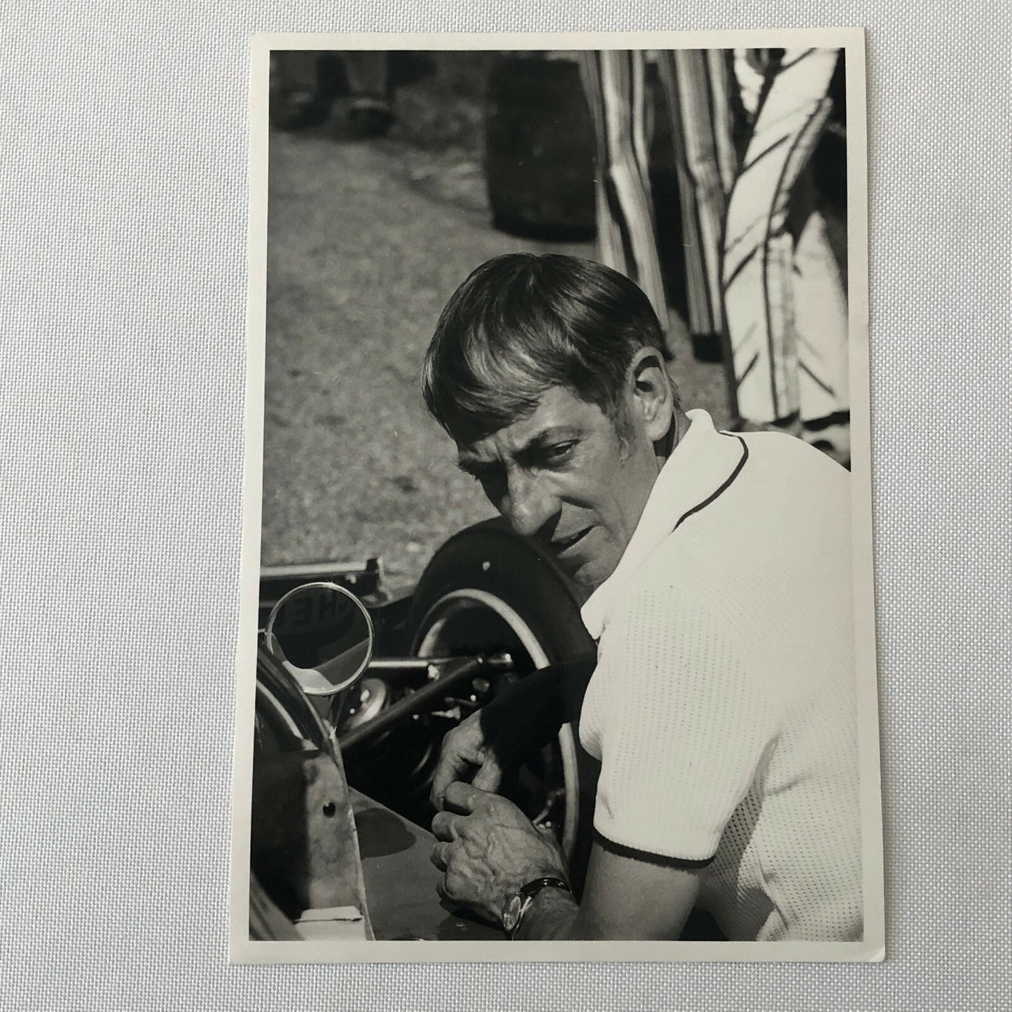 Vintage Racing Photo Photograph Car Mechanic ? Jack Brabham Crew ? 
