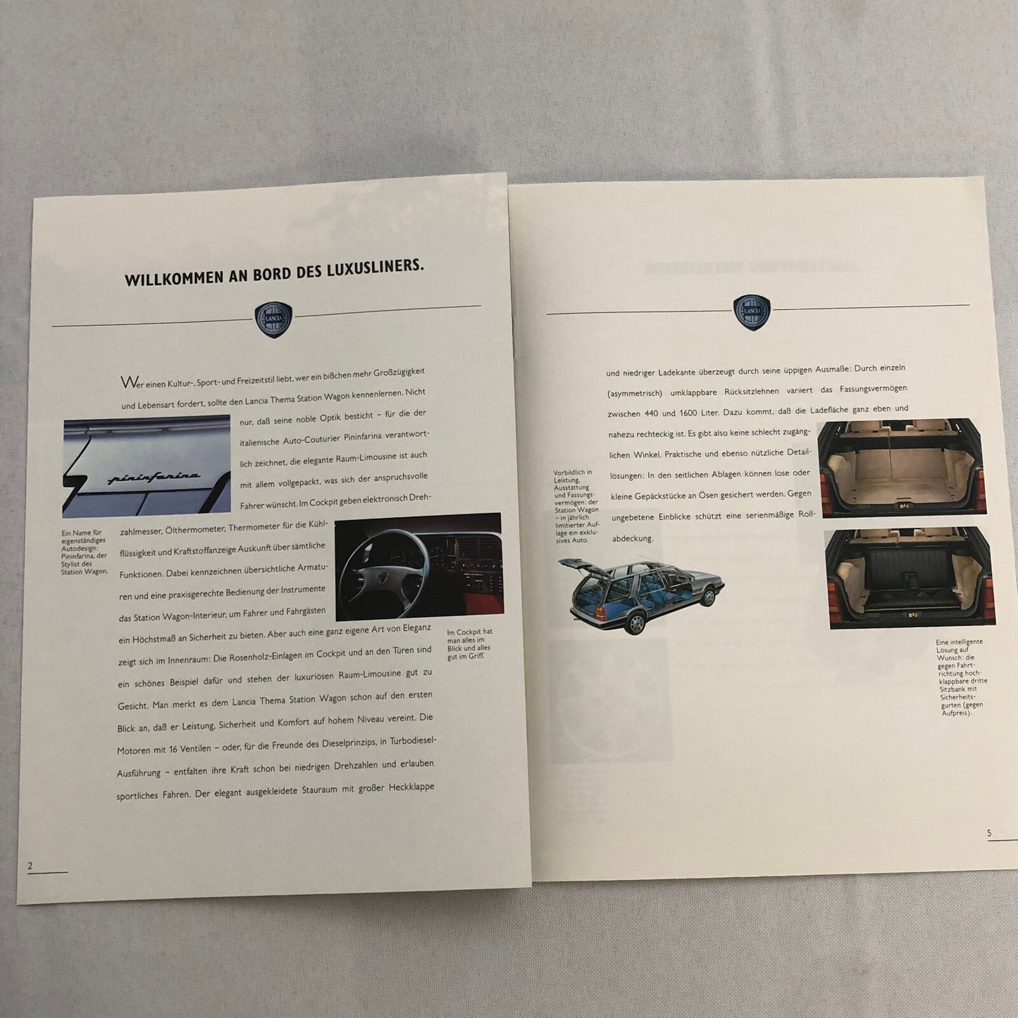Lancia Thema Station Wagon Car Sales Brochure Catalog German