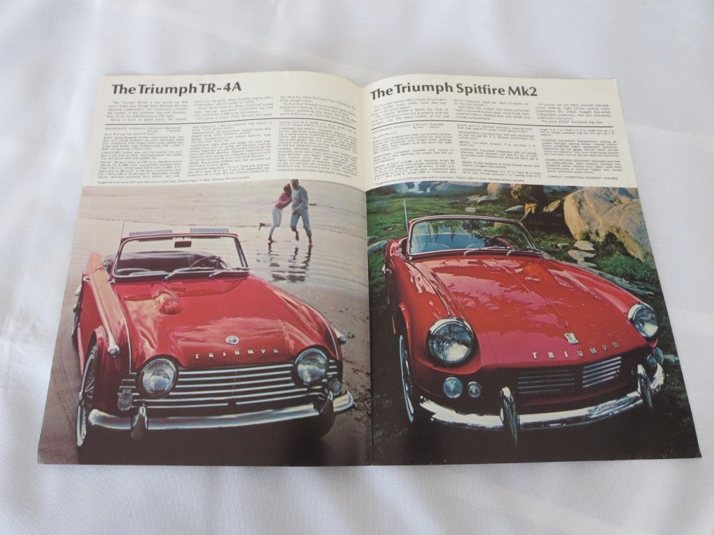 1966 Triumph Brochure 2000 TR-4A Spitfire MK2 1200