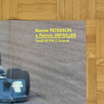 Ronnie Peterson Patrick Depailler Tyrrell ELF Cosworth Racing Car Poster