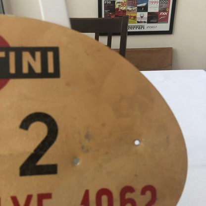 1962 Radio Rallye Car Rally Participant Plate w/ Martini Ad