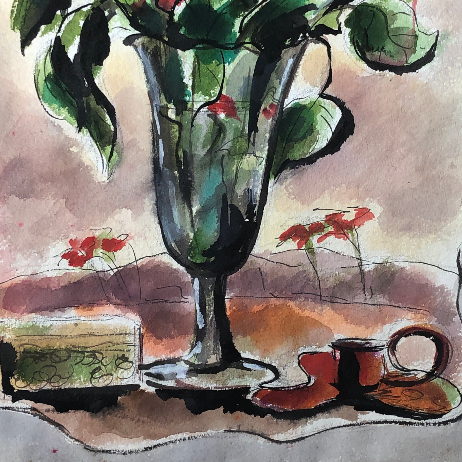 Vintage Painting Flowers Still Life Arthur E. Sudler Original Art Artwork