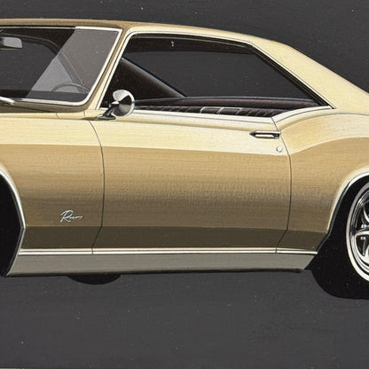 Vintage Buick Riviera Car Illustration Art Drawing Hand Drawn Robert Preis