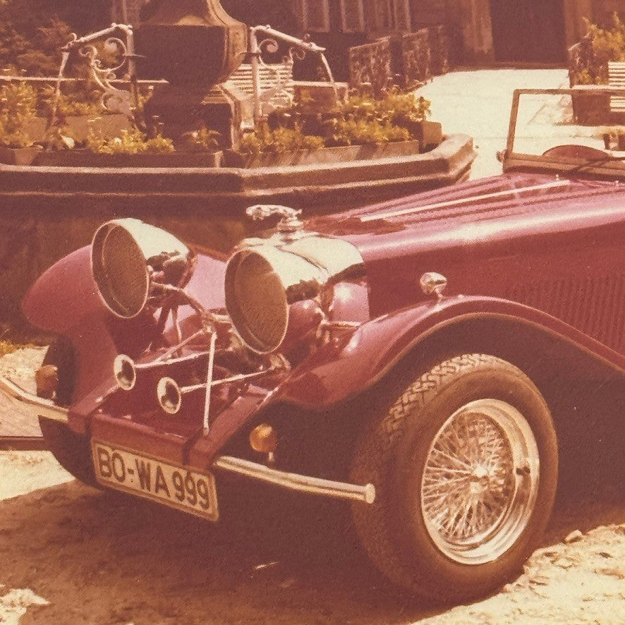 Vintage Kit Car Photo Jaguar SS100 Replica Replicar Volkswagen Based Photograph