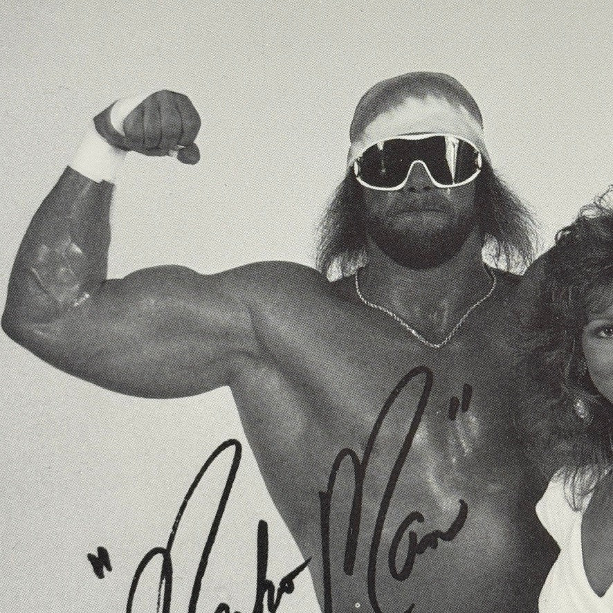 Macho Man Randy Savage and Miss Elizabeth 1987 WWF Wrestling Promo Photo Card