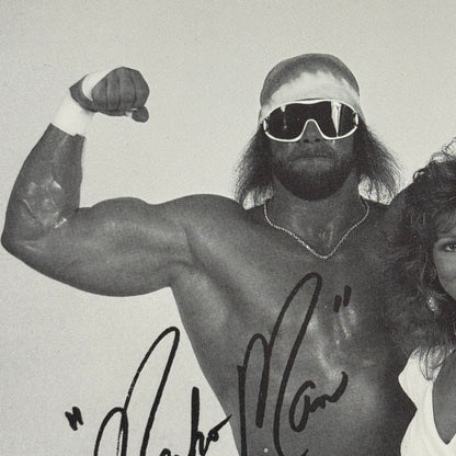 Macho Man Randy Savage and Miss Elizabeth 1987 WWF Wrestling Promo Photo Card