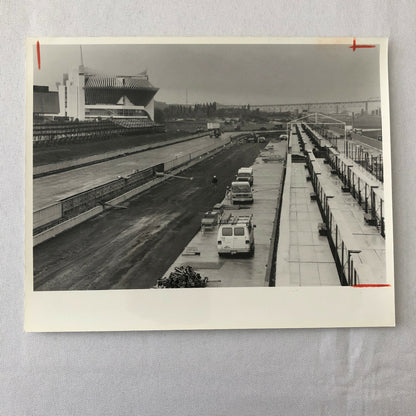 Vintage Press Photo Photograph Montreal Race Track Construction 1988