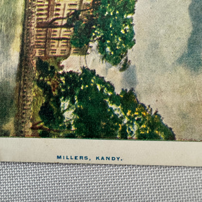 Vintage Hotel Travel Luggage Label Queen's Hotel Kandy Ceylon Sri Lanka