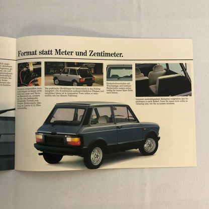 Lancia A112 Elite Car Sales Brochure Catalog Vintage GERMAN Lancia A 112