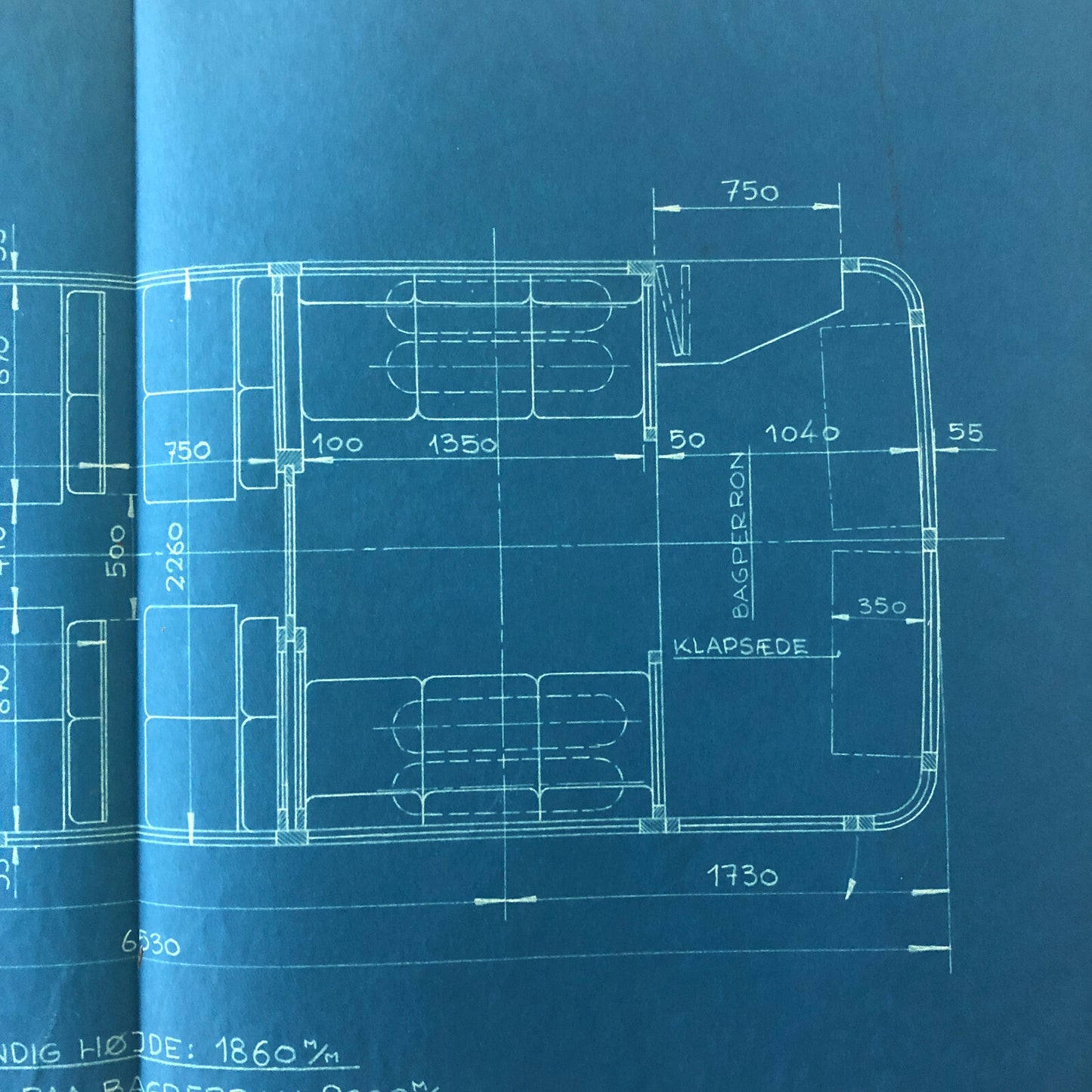 1933 Bus Interior Design Blueprint Trambus Blue Print Truck 