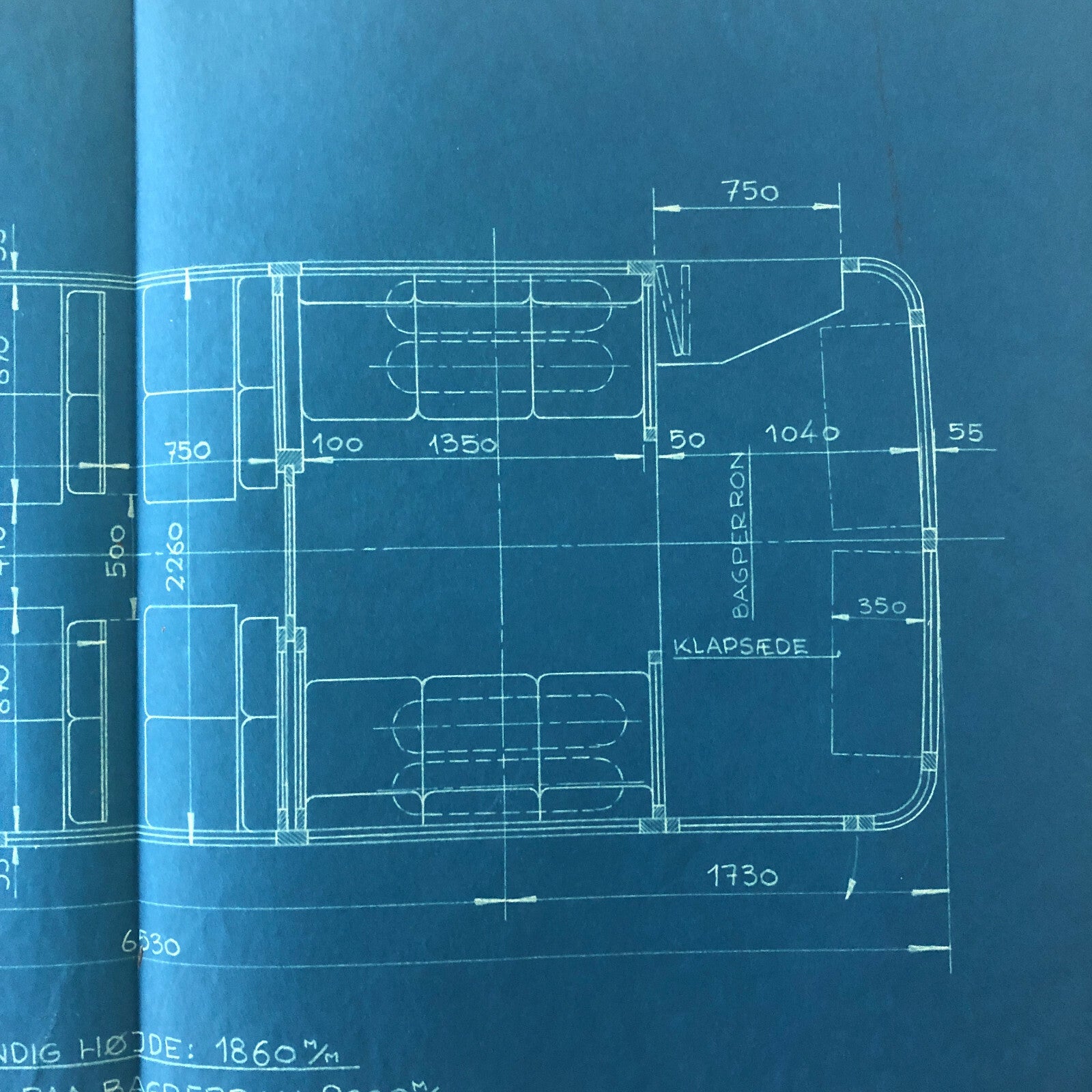 1933 Bus Interior Design Blueprint Trambus Blue Print Truck 