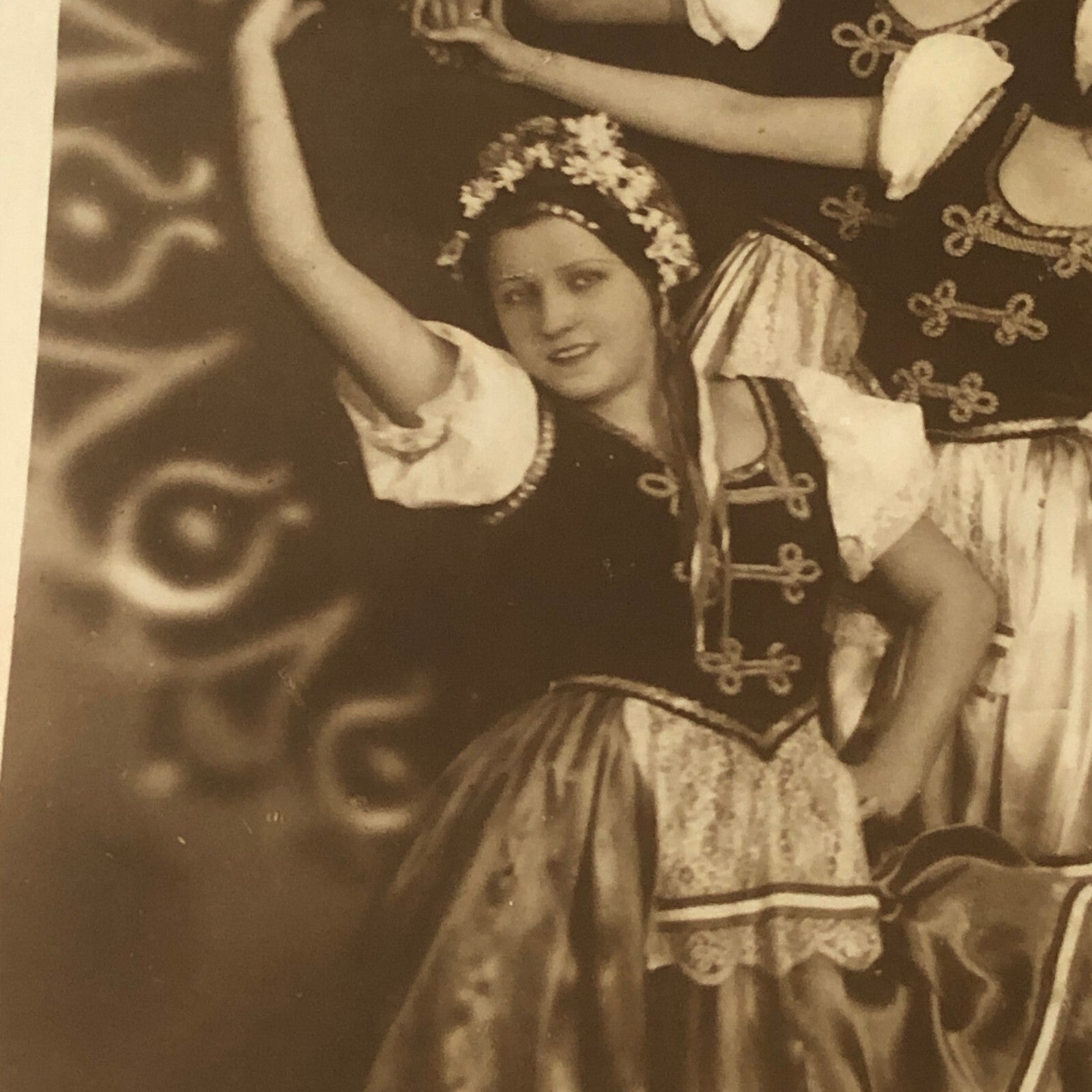 Dobo Ballet Dance Troupe Real Photo Postcard RPPC Post Card Dancers