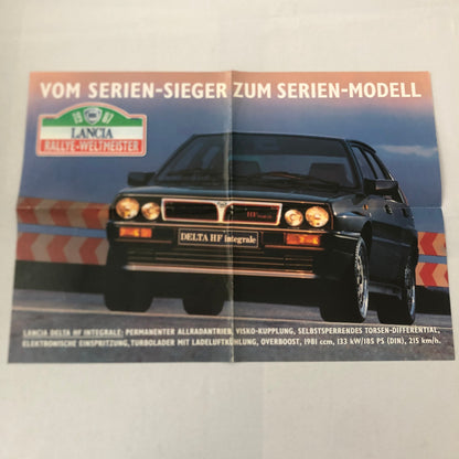 1987 Lancia Delta HF Integrale Car Sales Brochure POSTER GERMAN