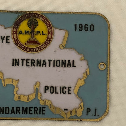 1960 Rallye International Police Gendarmerie Car Rally Badge RACL AMCPL