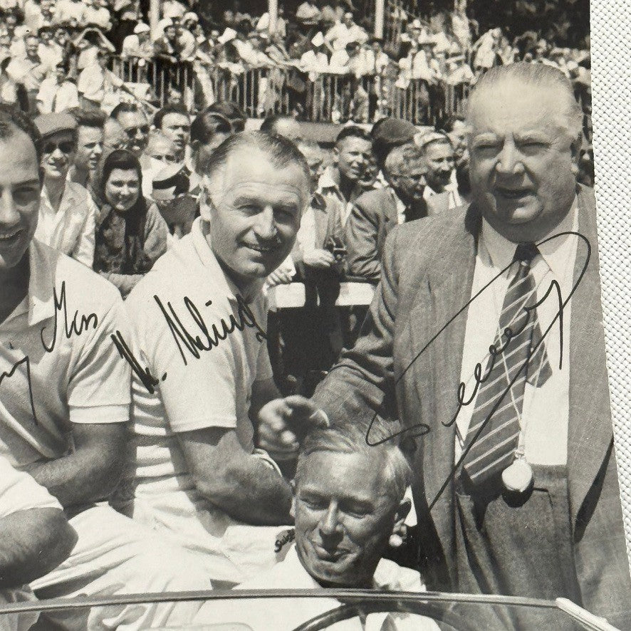 Vintage Racing Driver Photo Photograph Juan Manuel Fangio Stirling Moss