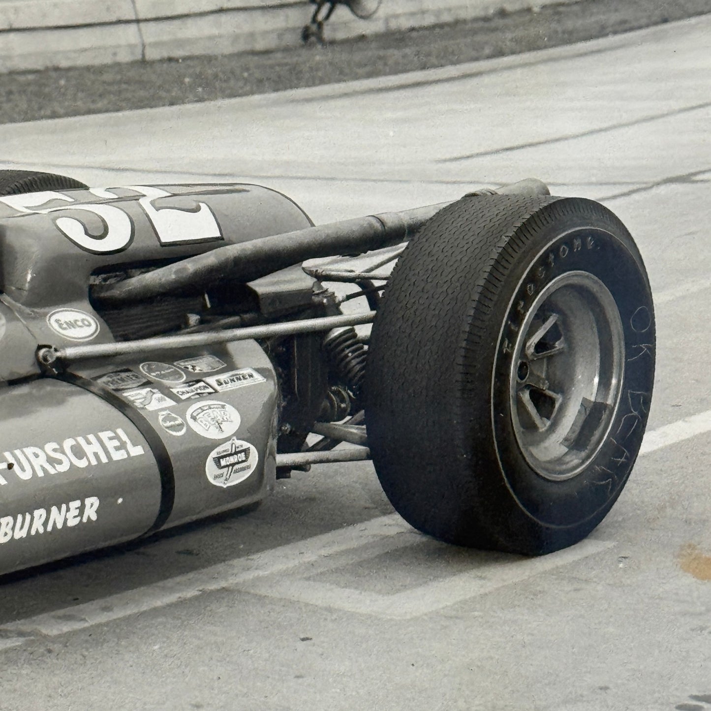 Vintage Racing Photo Photograph Jack Brabham 1964 Indianapolis Motor Speedway