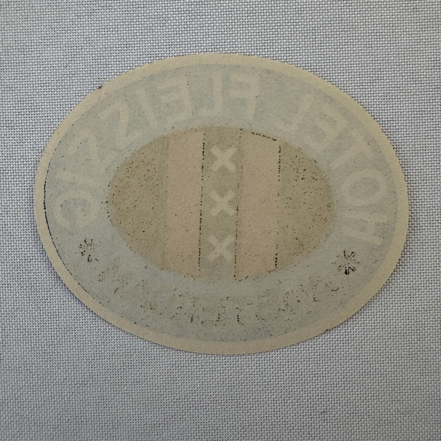 Vintage Hotel Travel Luggage Label Hotel Fleissig Amsterdam Holland Dutch