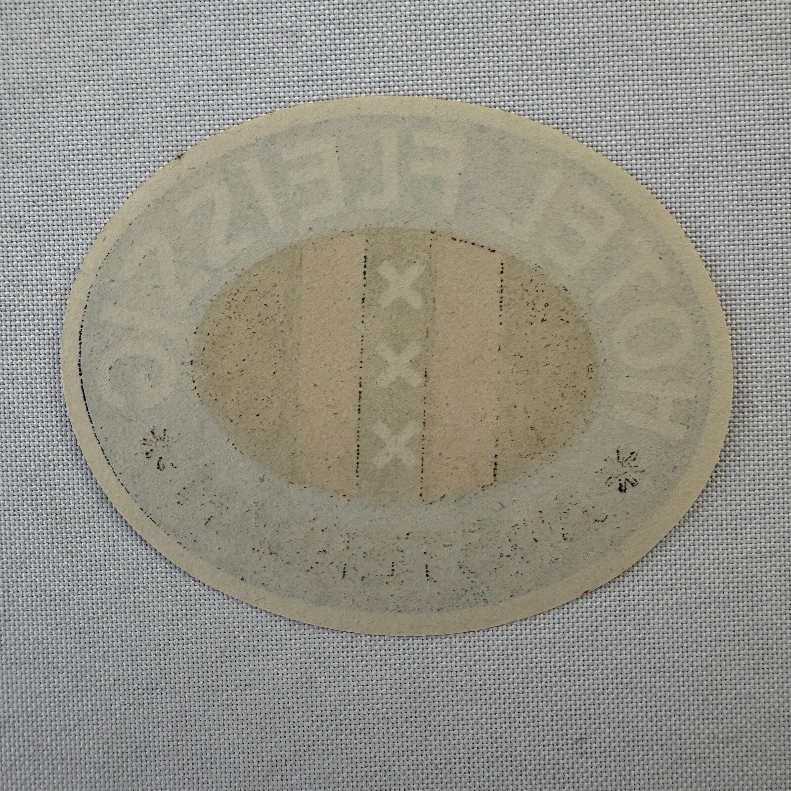 Vintage Hotel Travel Luggage Label Hotel Fleissig Amsterdam Holland Dutch