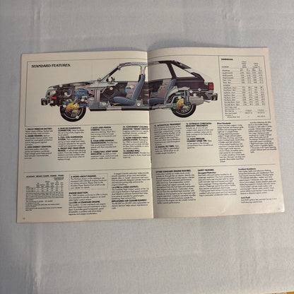 1980 Pontiac Acadian Car Sales Brochure Catalog Hatchback Coupe Sedan Acadian S