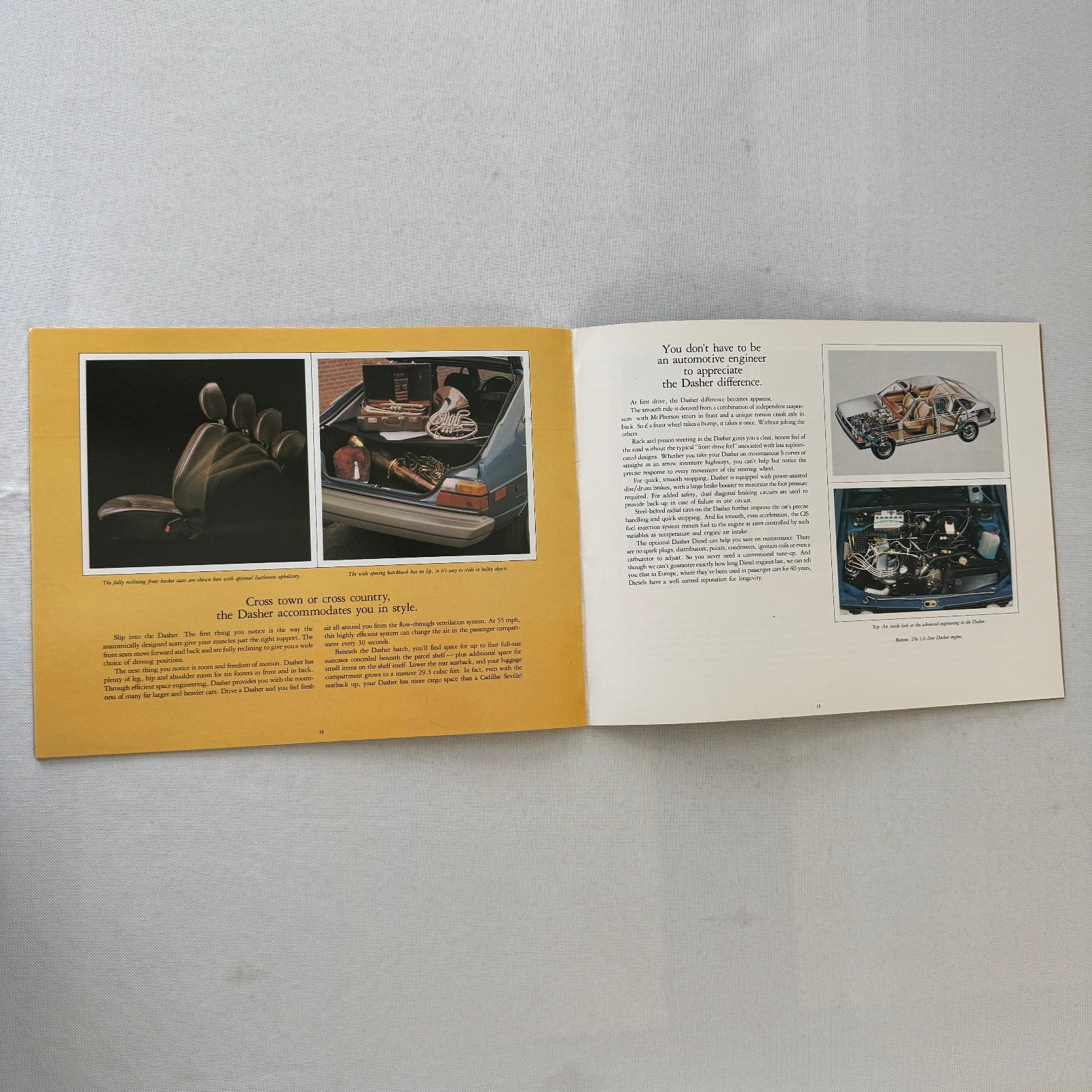 Volkswagen Dasher Car Sales Brochure Catalog Advertising VW Station Wagon Hatch