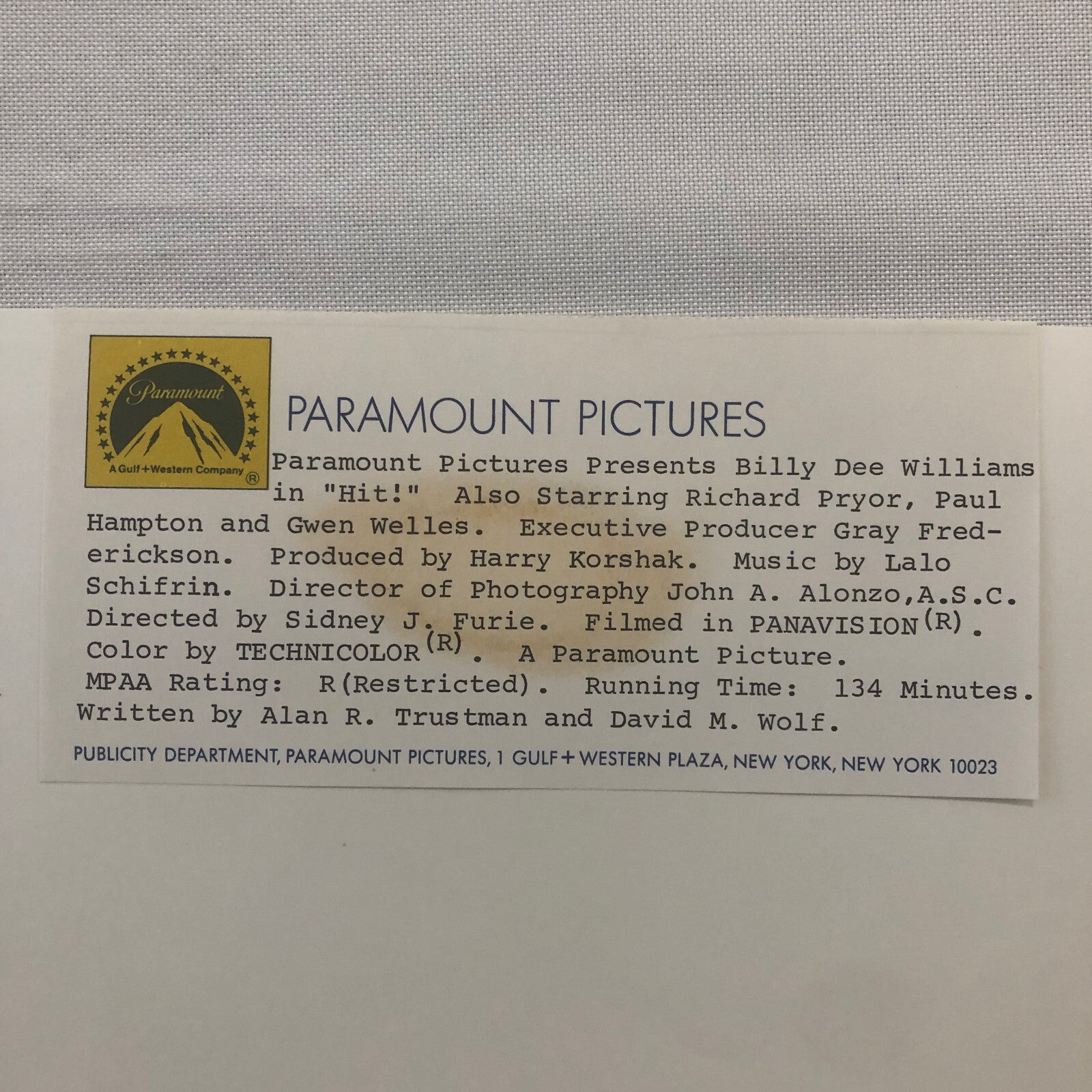 Richard Pryor Comedian Hit Movie Film Press Photo Photograph Paramount Pictures