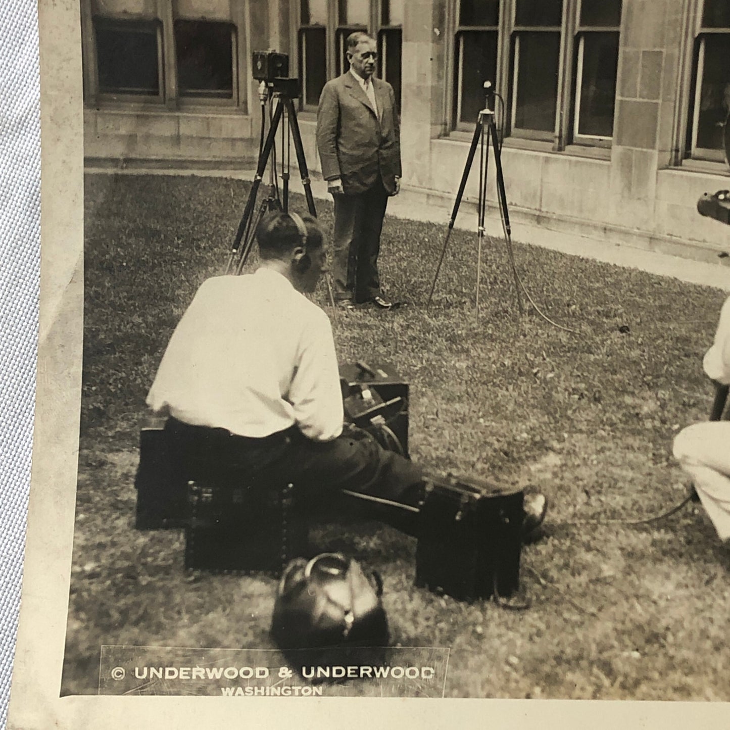 Press Photo Photograph Public Works Administrator on Camera 1933 Underwood Photo