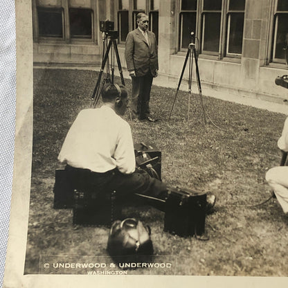 Press Photo Photograph Public Works Administrator on Camera 1933 Underwood Photo