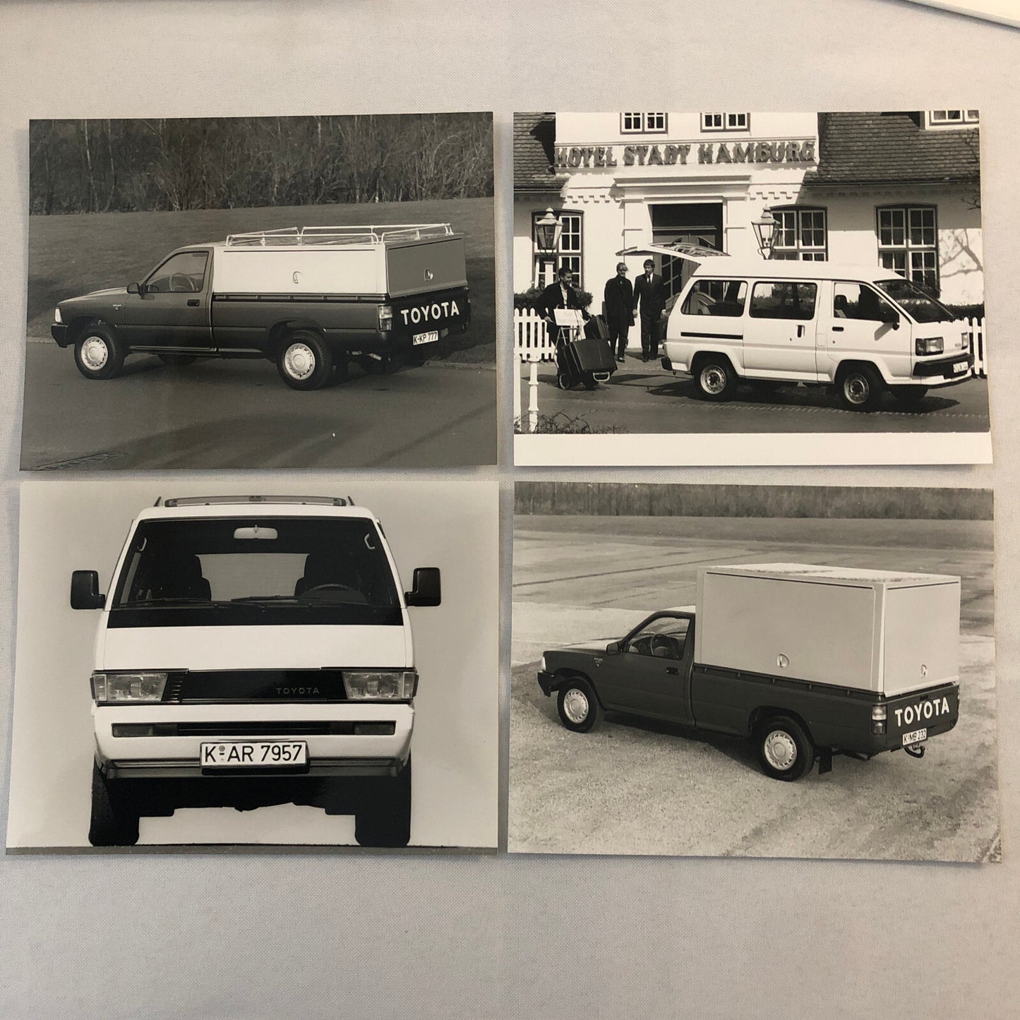 1989 Toyota Truck Press Kit with Photos Liteace Hiace Hilux Model F GERMAN Text