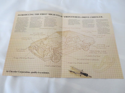 1982 Chrysler Plymouth Sales Brochure Catalog LeBaron TC3 Sapporo