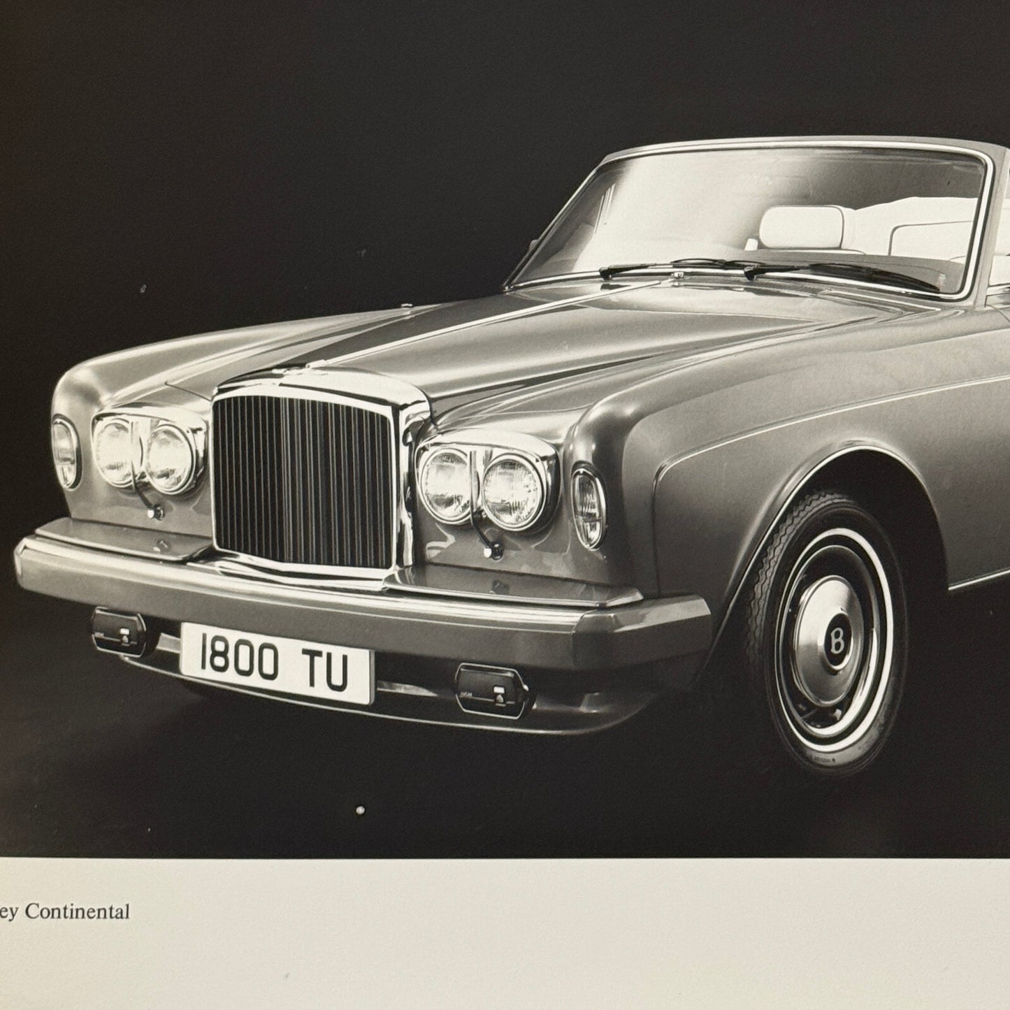 Bentley Continental Convertible Car Factory Press Photo Photograph