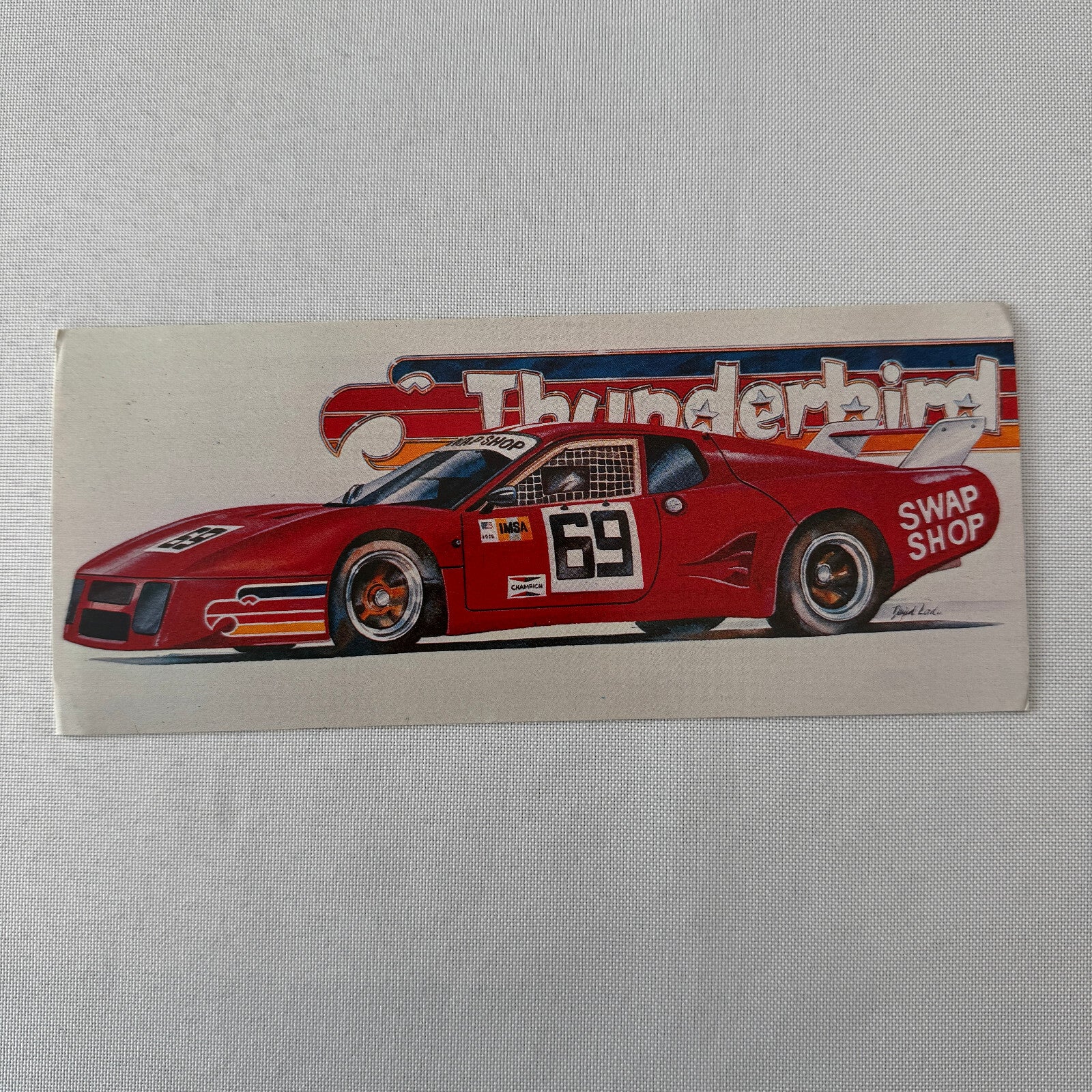 Thunderbird Racing Swap Shop Postcard Post Card Vintage