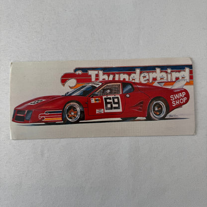 Thunderbird Racing Swap Shop Postcard Post Card Vintage