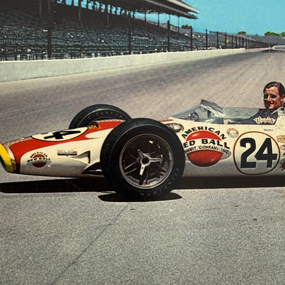 Vintage Indy Racing Postcard Graham Hill Indianapolis 500 Driver Motorsport