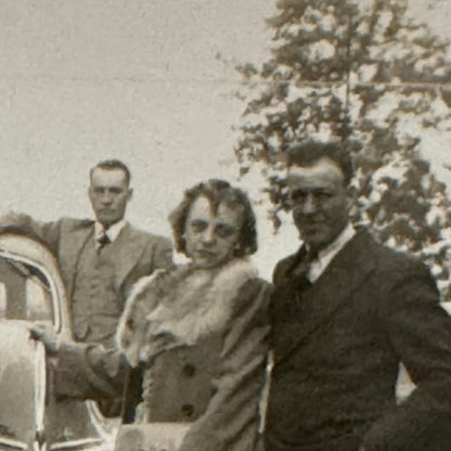 Vintage Photo Photograph Print People with Car Automobile