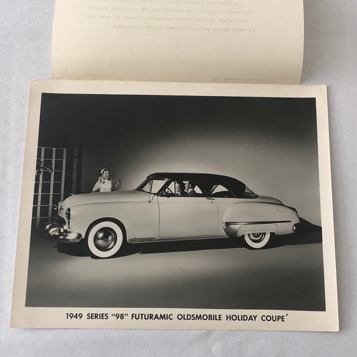 1949 Oldsmobile Series 98 Futuramic Coupe Factory Press Photo Photograph