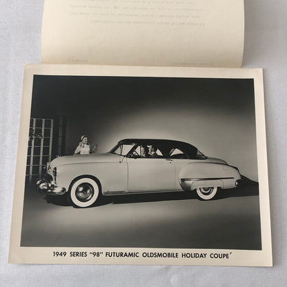 1949 Oldsmobile Series 98 Futuramic Coupe Factory Press Photo Photograph
