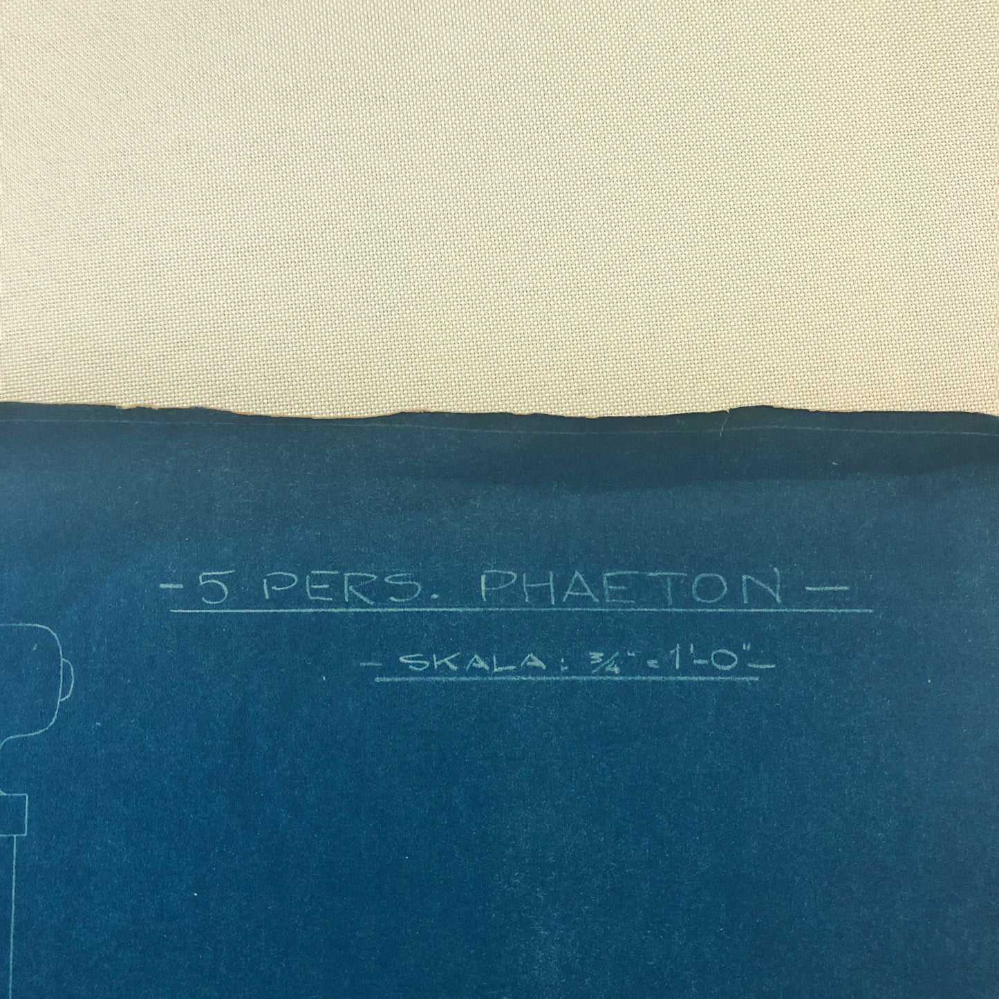 1930 Coachbuilder Car Design Blueprint Rendering Blue Print Phaeton Body Style 