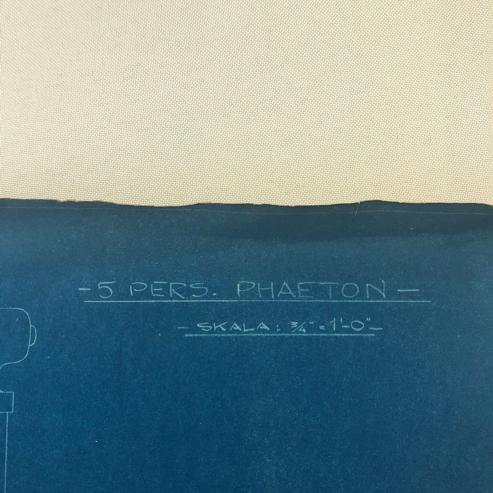 1930 Coachbuilder Car Design Blueprint Rendering Blue Print Phaeton Body Style 