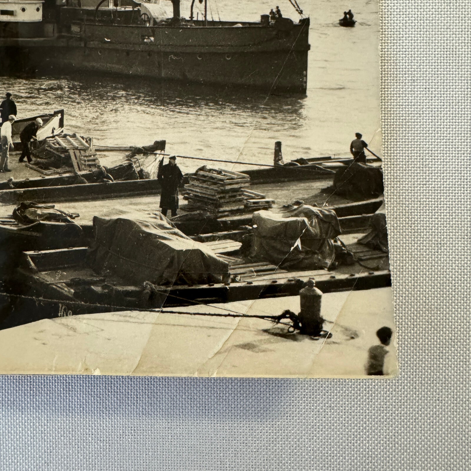 Vintage Military Ship Photo Photograph Print HMS Queen Elizabeth Battleship 1936