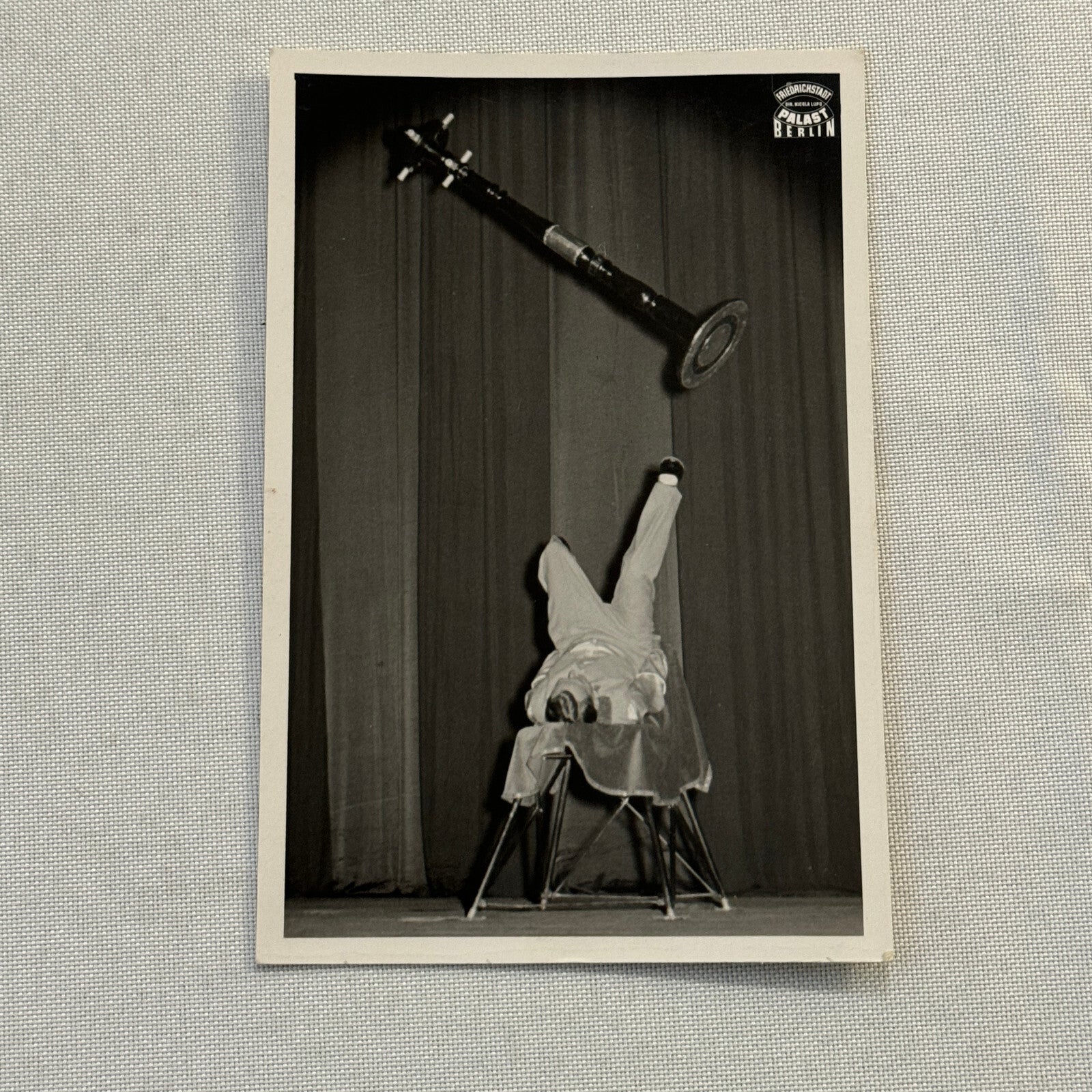 Vintage Circus Performer Balancing Juggling Act Photo Photograph Print