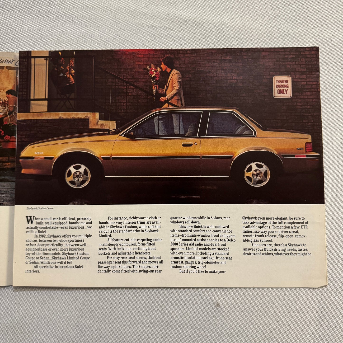 1982 Buick Skyhawk Car Sales Brochure Catalog Coupe Sedan Limited