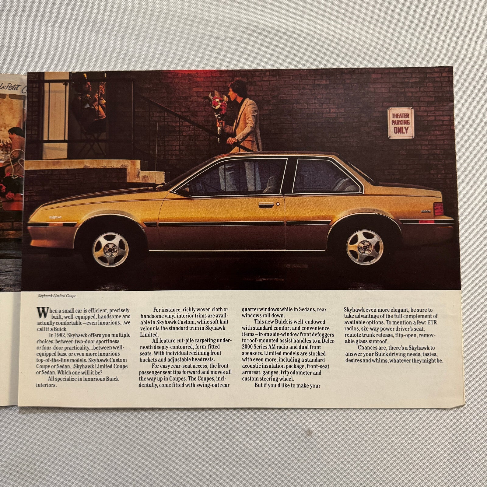 1982 Buick Skyhawk Car Sales Brochure Catalog Coupe Sedan Limited
