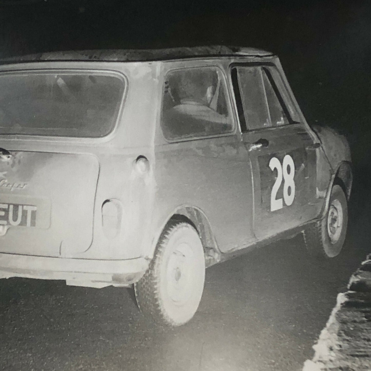 Vintage MINI Racing Car Photo Photograph Print - Rally Rallye Car ? 