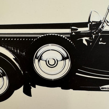 1929 Hispano Suiza Torpedo Automobile Illustration Art Drawing Hand Drawn