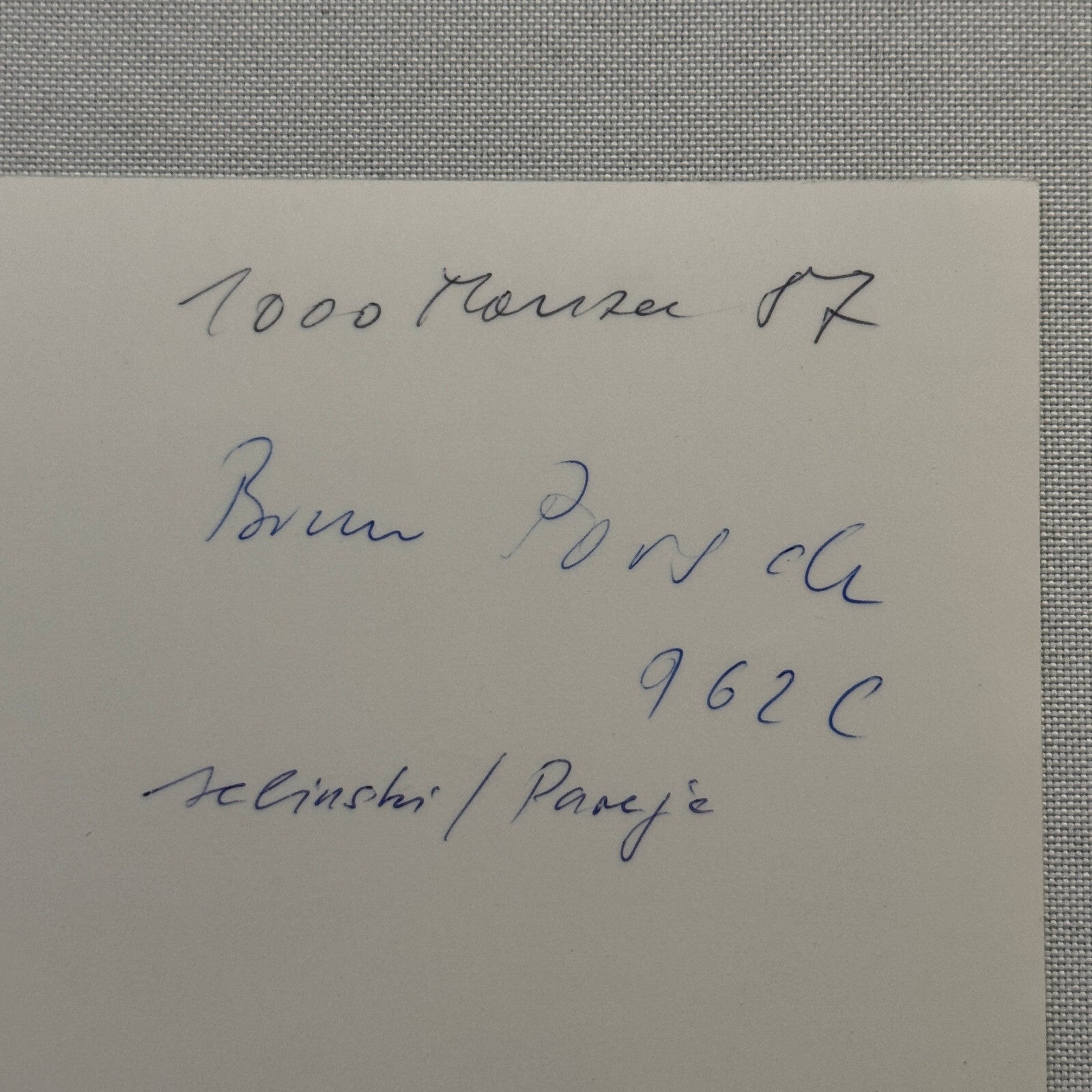 Porsche 962 C 1000KM Monza 1987 Racing Photo Photograph Porsche 962C