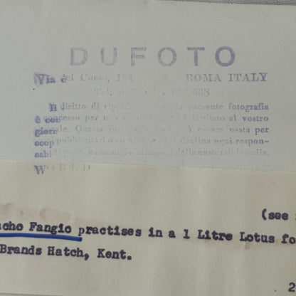 Juan Manuel Fangio Son Cacho Fangio Brands Hatch UK Press Photo Photograph