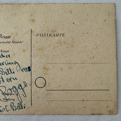 Vintage Circus Acrobat Balancing Act Tightrope Postcard German Text Post Card