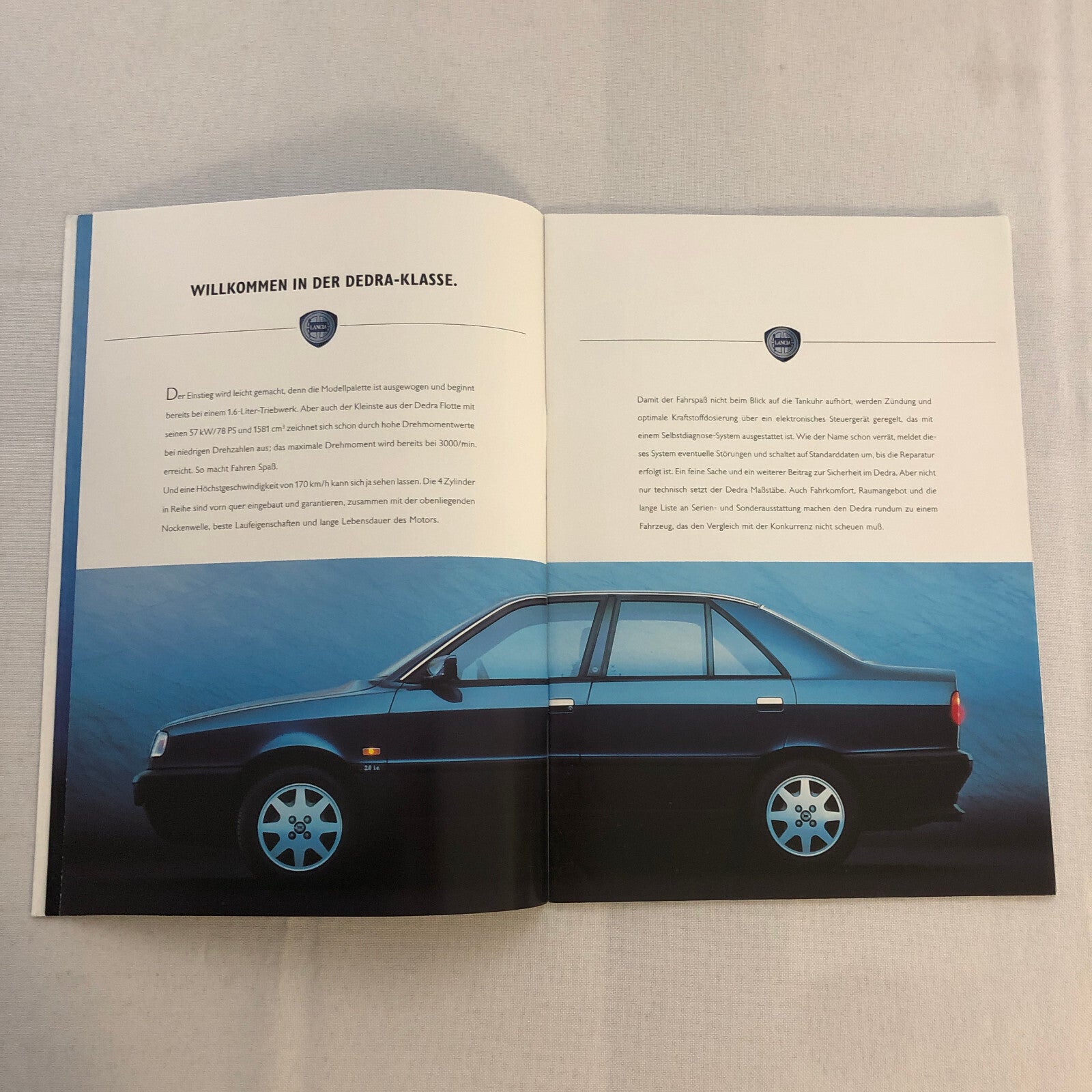 Lancia Dedra Car Sales Brochure Catalog Dedra German Text